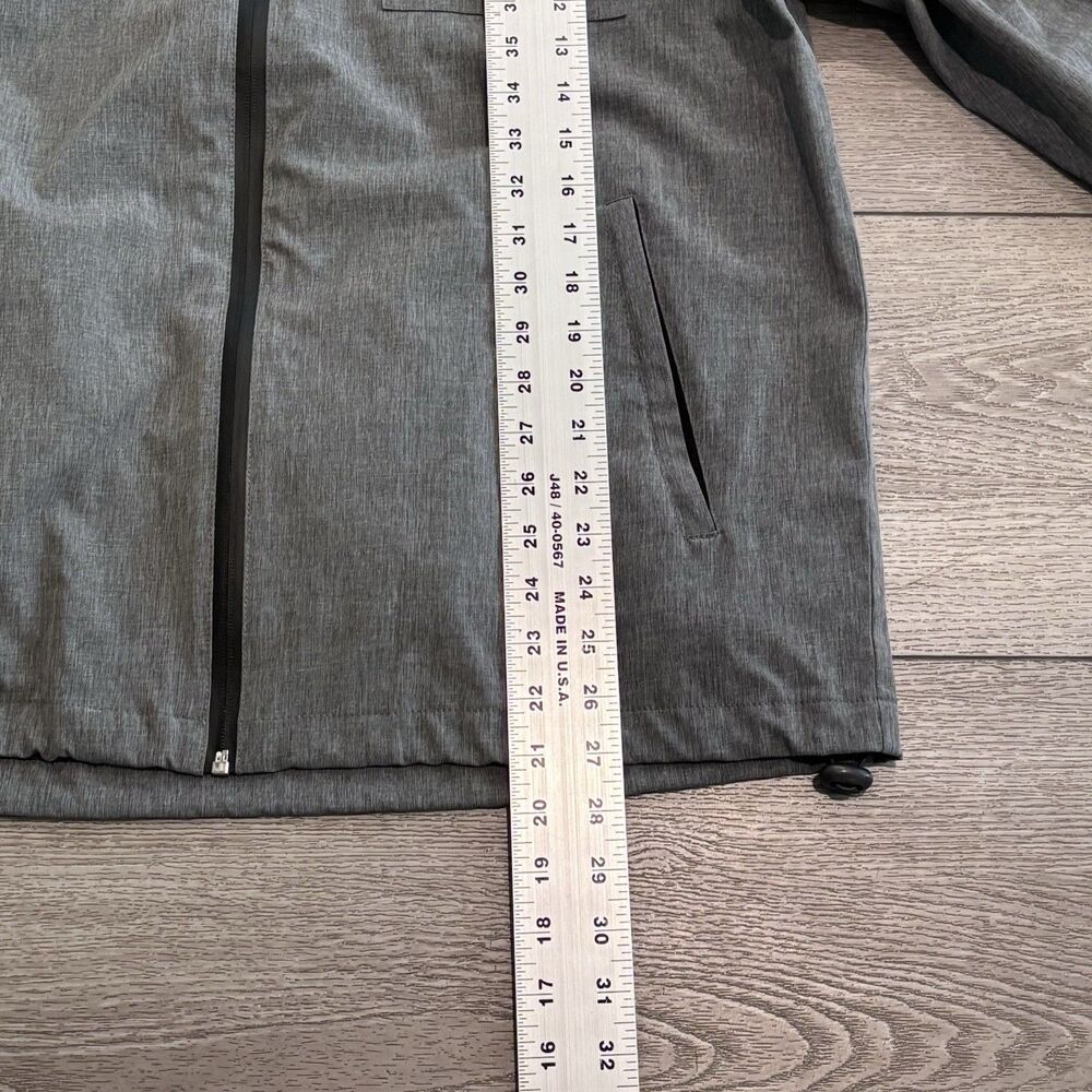 Linksoul Golf Jacket Mens Large Grey Windbreaker Lightweight‎ Full Zip Pockets - Picture 5 of 8